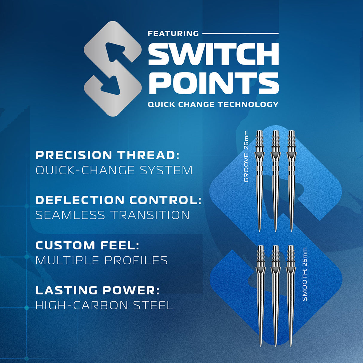 Winmau - Lunaris Tapered - 90% Tungsten Darts (SP)