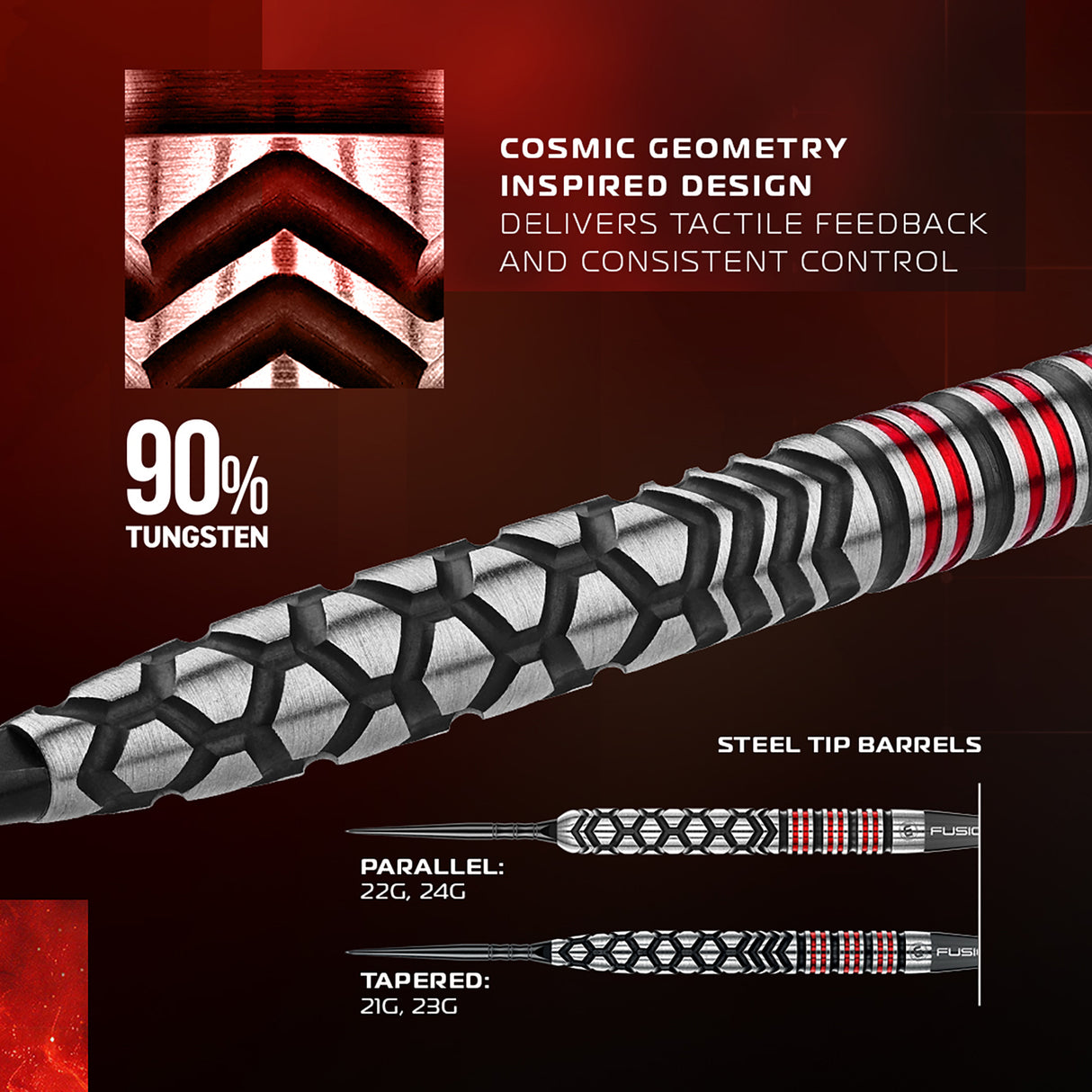 Winmau - Fornax Parallel - 90% Tungsten Darts (SP)