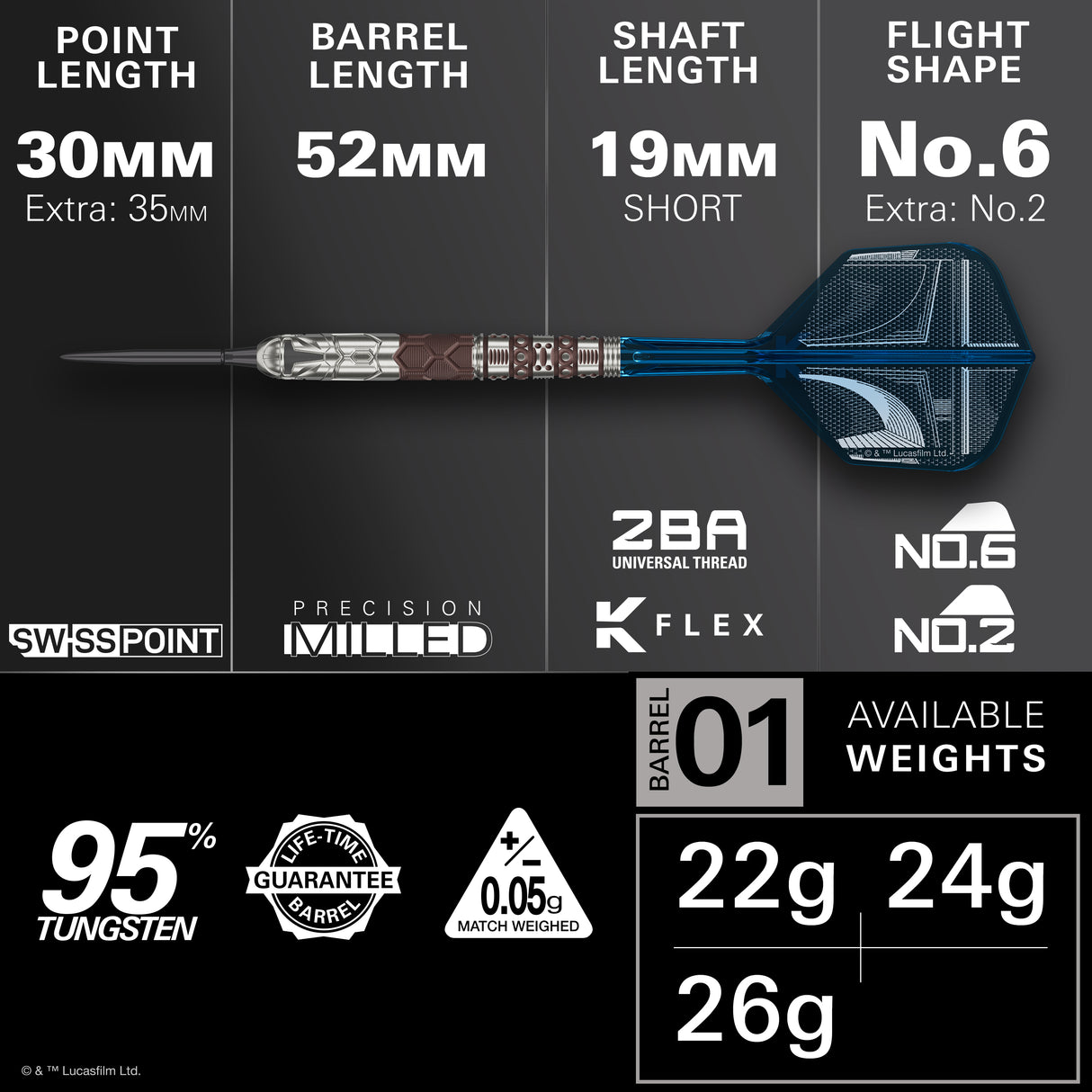 Target | Star Wars - Mandalorian - 95% Tungsten Darts (SP)