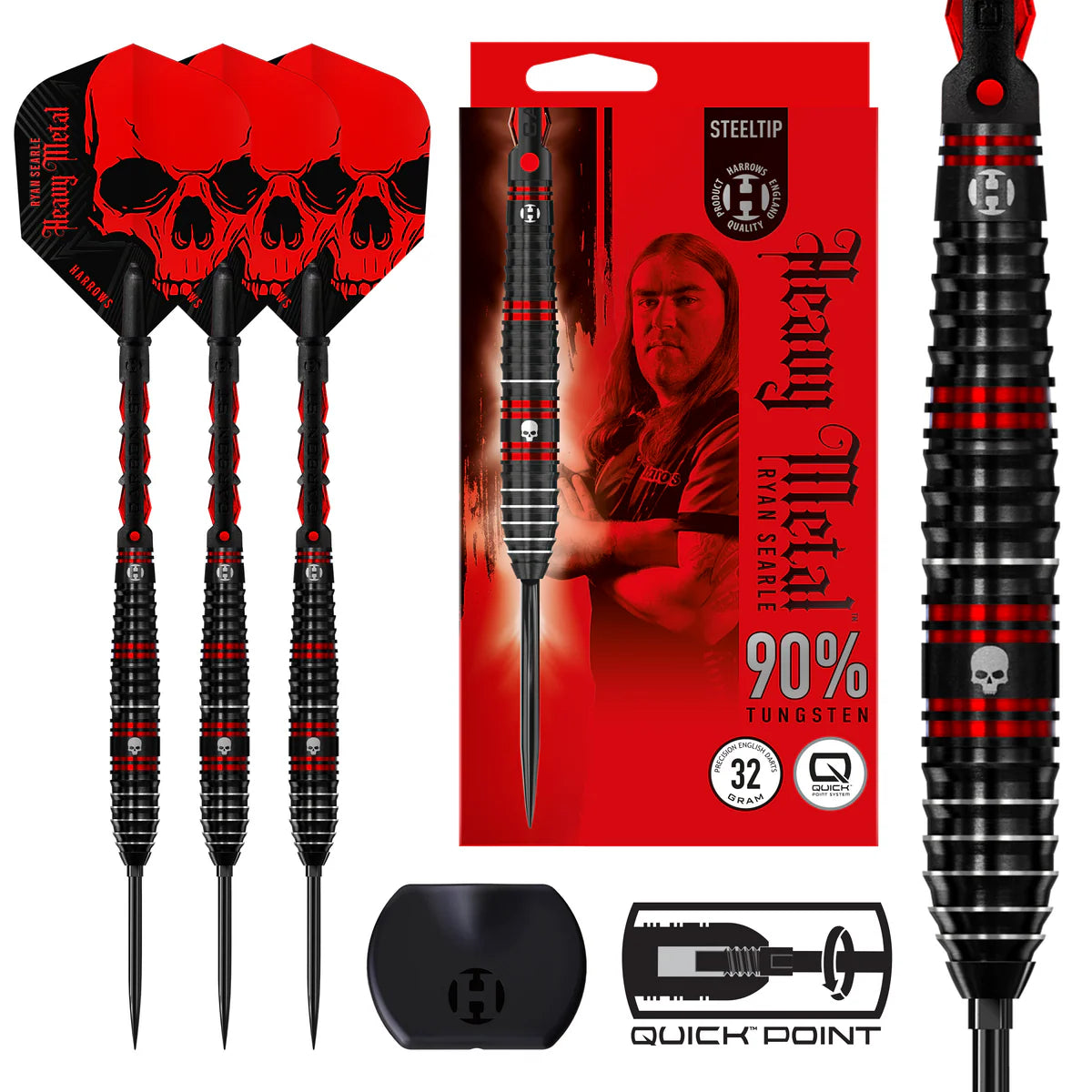 Harrows - Ryan Searle Heavy Metal - 90% Tungsten Darts (QP)