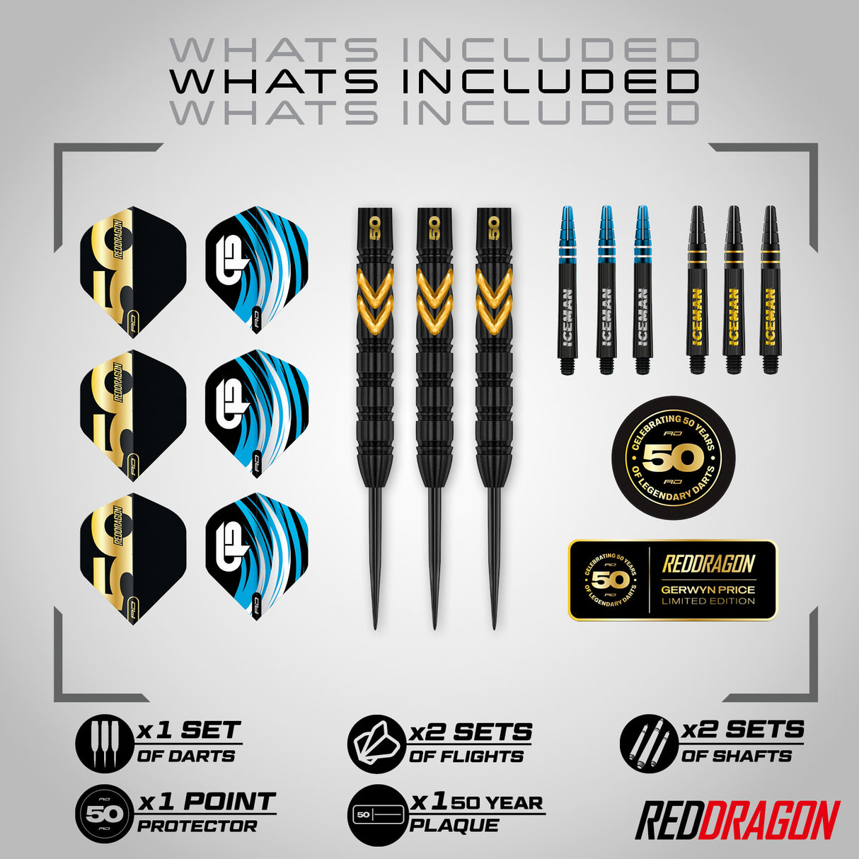 Red Dragon - Gerwyn Price 50 Year Anniversary Limited Edition - 90% Tungsten Darts