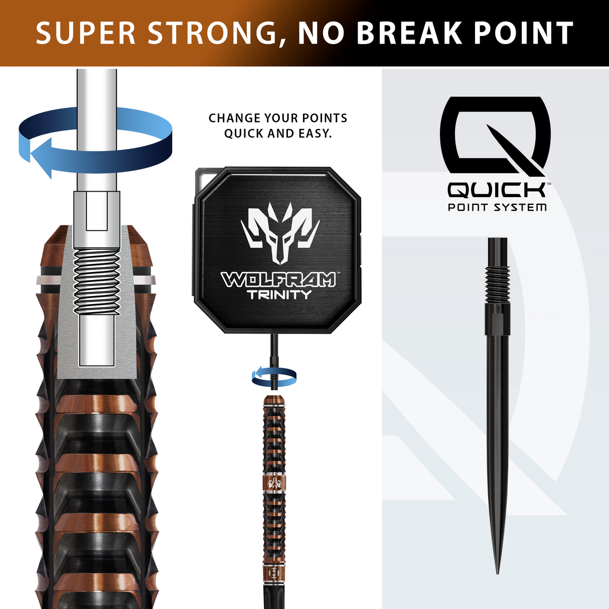 Harrows - Wolfram Trinity - 97% Tungsten Darts (QP)