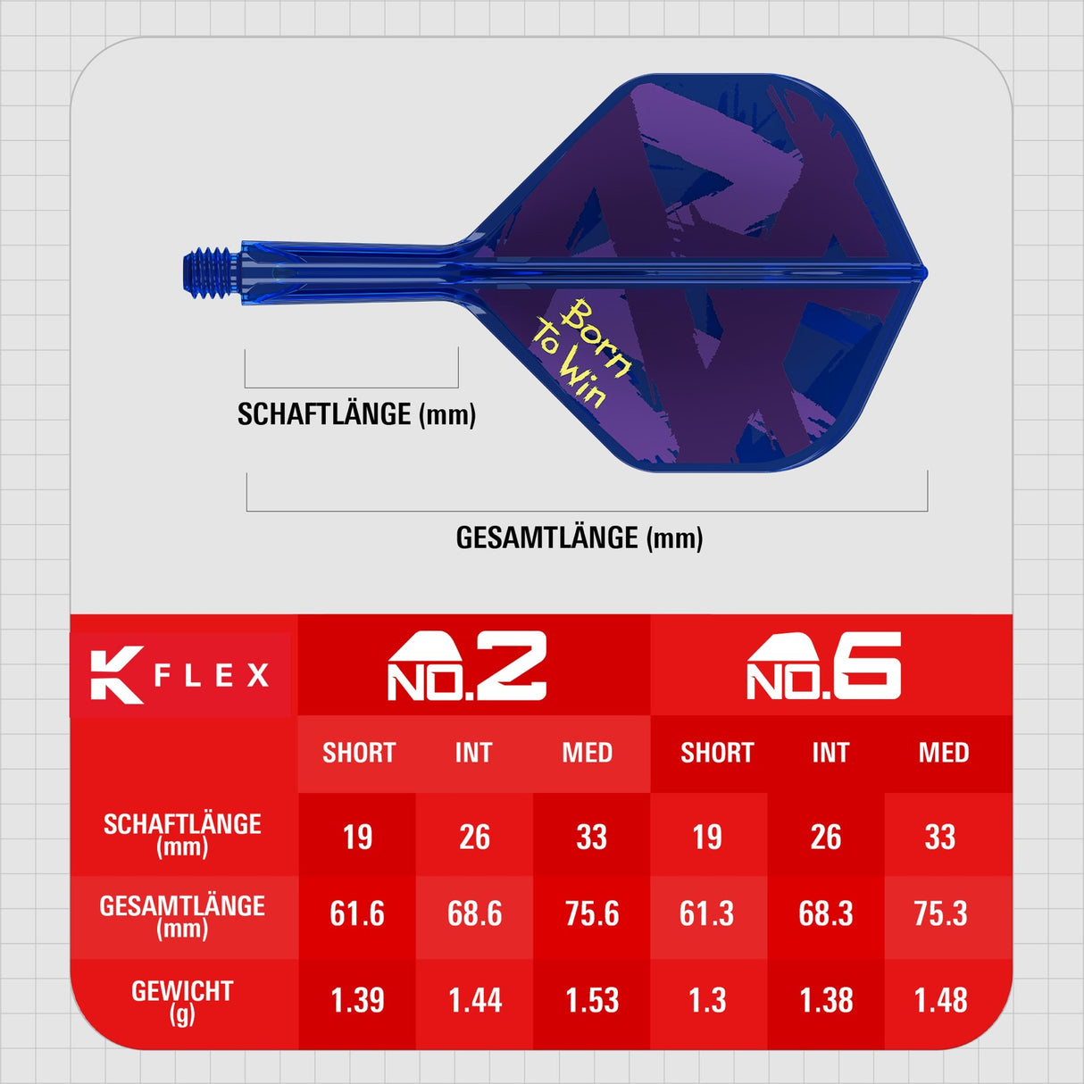 Born To Win K-Flex No.2 flight product information