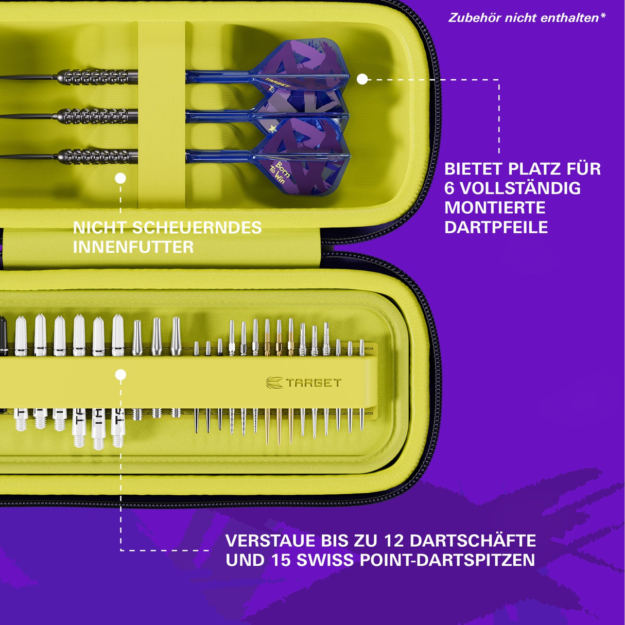 Born To Win BOA darts case dimensions and capacity