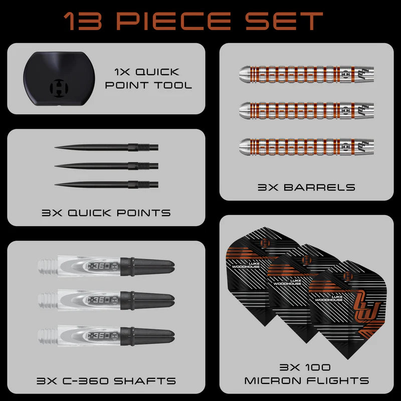 Harrows - Luke Woodhouse Series 2 - 90% Tungsten Darts (QP)