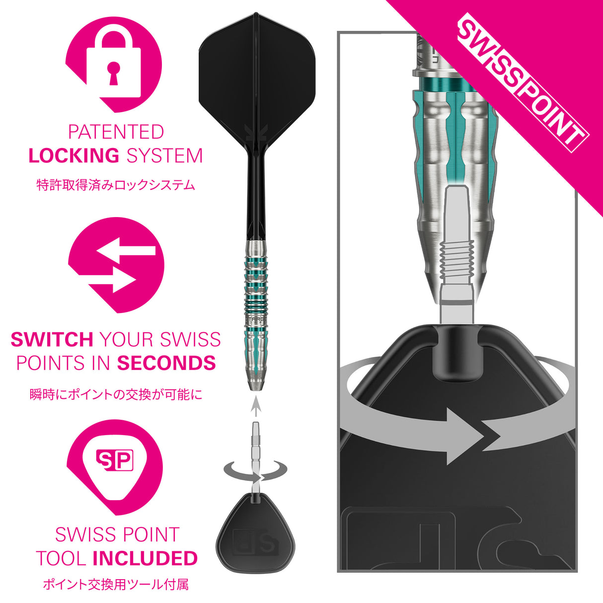 Target Japan Black Marque Pierce Darts