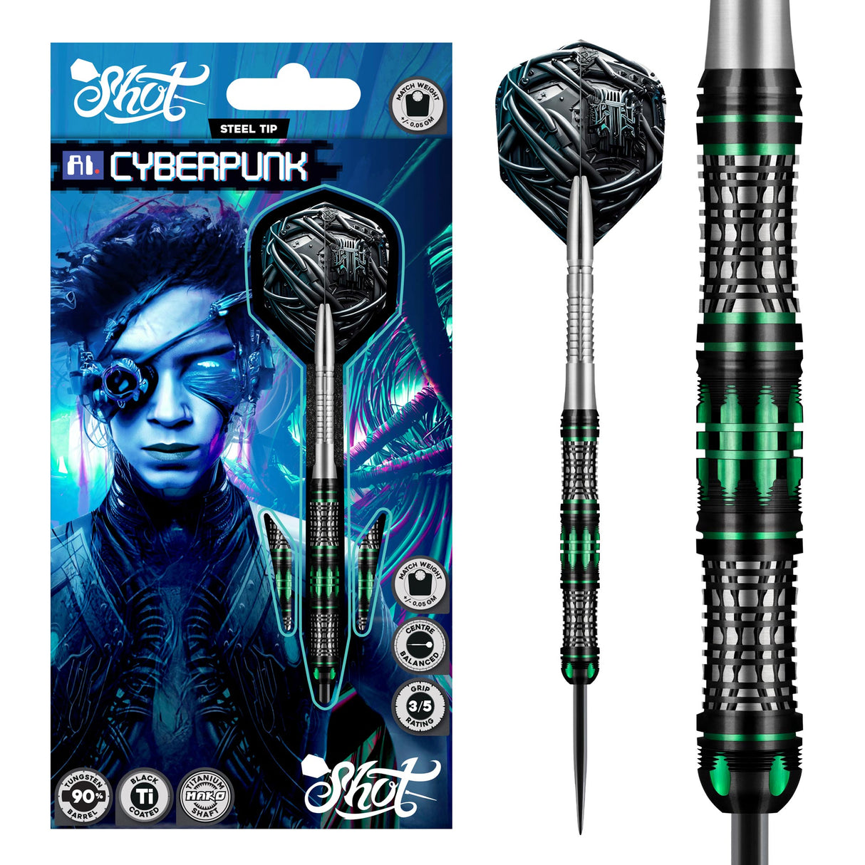 Shot - AI Cyberpunk - 90% Tungsten Darts