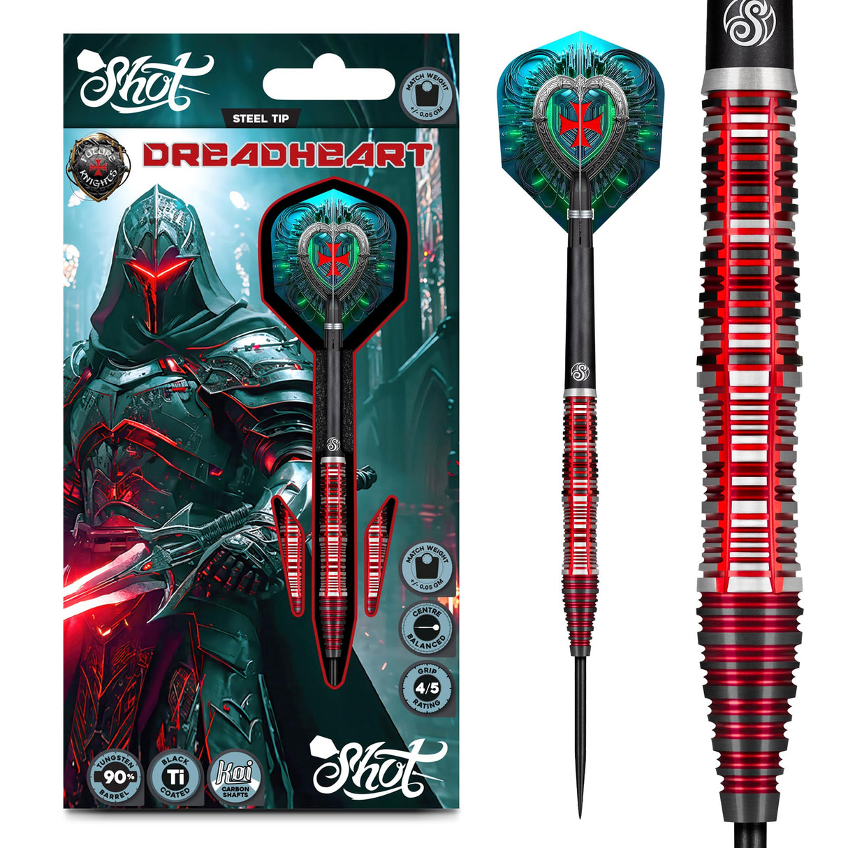 Shot - Future Knights Dreadheart - 90% Tungsten Darts