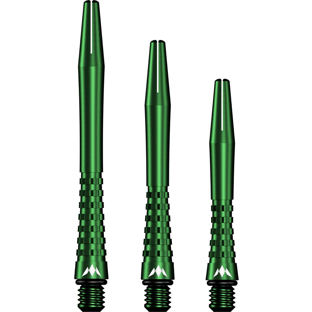 Mission Atom13 anodised aluminium dart shafts - green