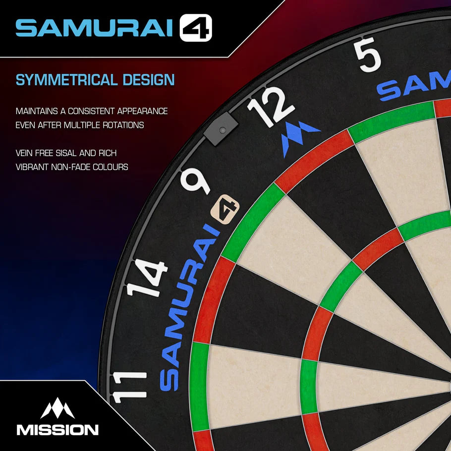 Mission - Samurai 4 White Dartboard
