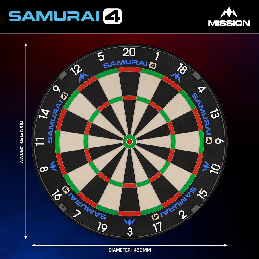 Mission - Samurai 4 White Dartboard