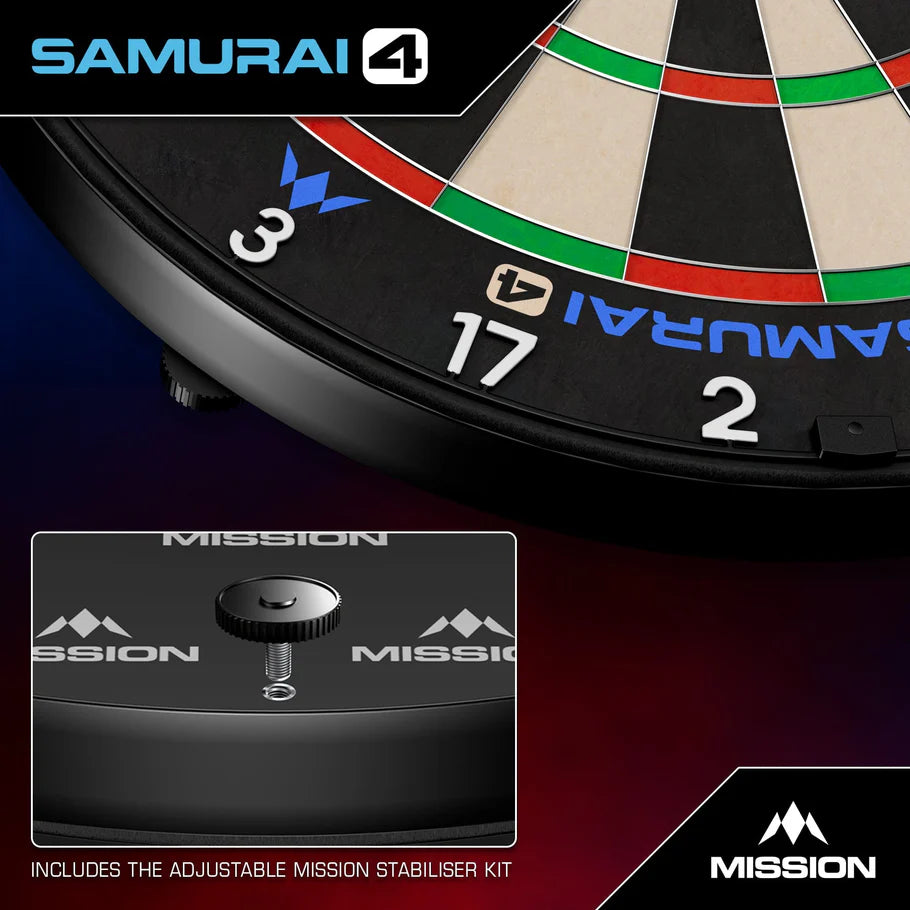Mission - Samurai 4 White Dartboard
