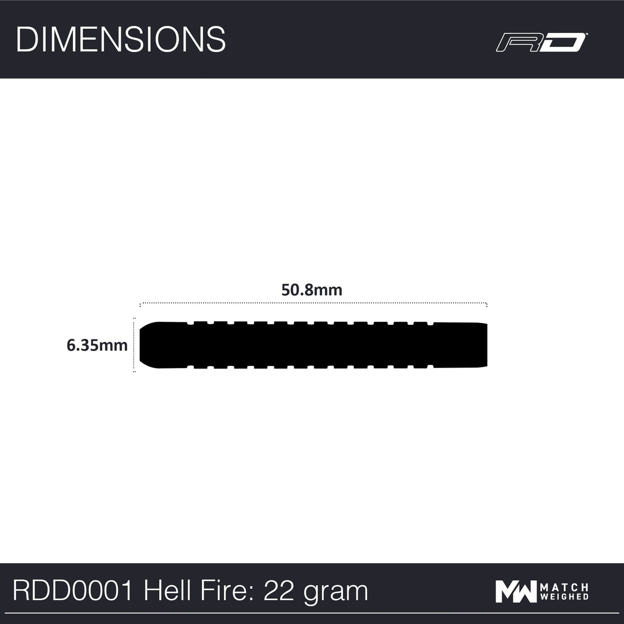 Red Dragon Hell Fire A 22g barrel dimensions diagram