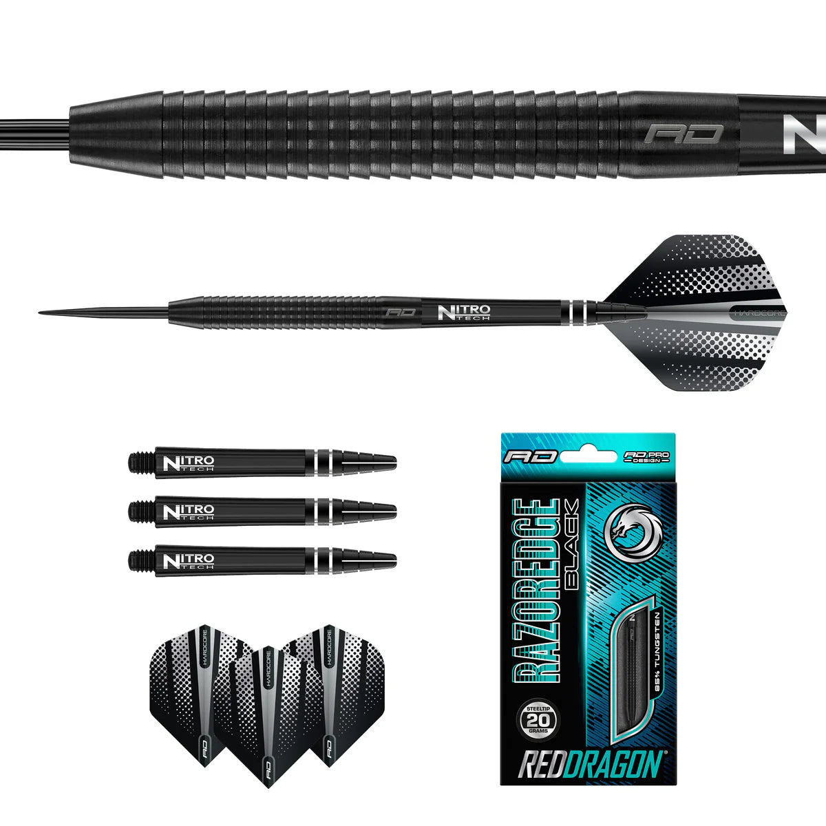 Red Dragon - Razor Edge Black - 85% Tungsten Darts