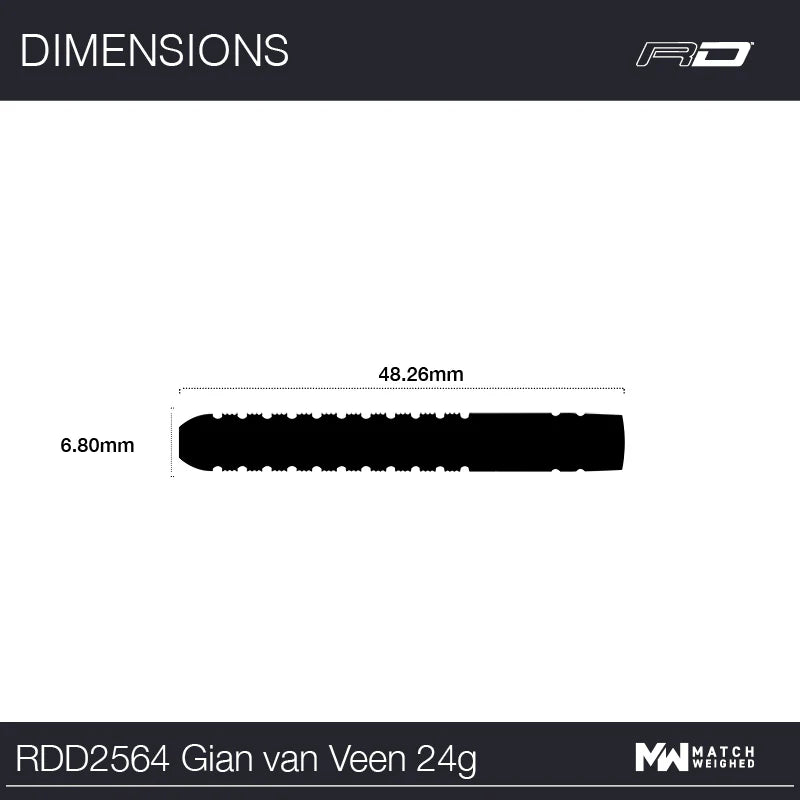 Red Dragon - Gian Van Veen - 90% Tungsten Darts
