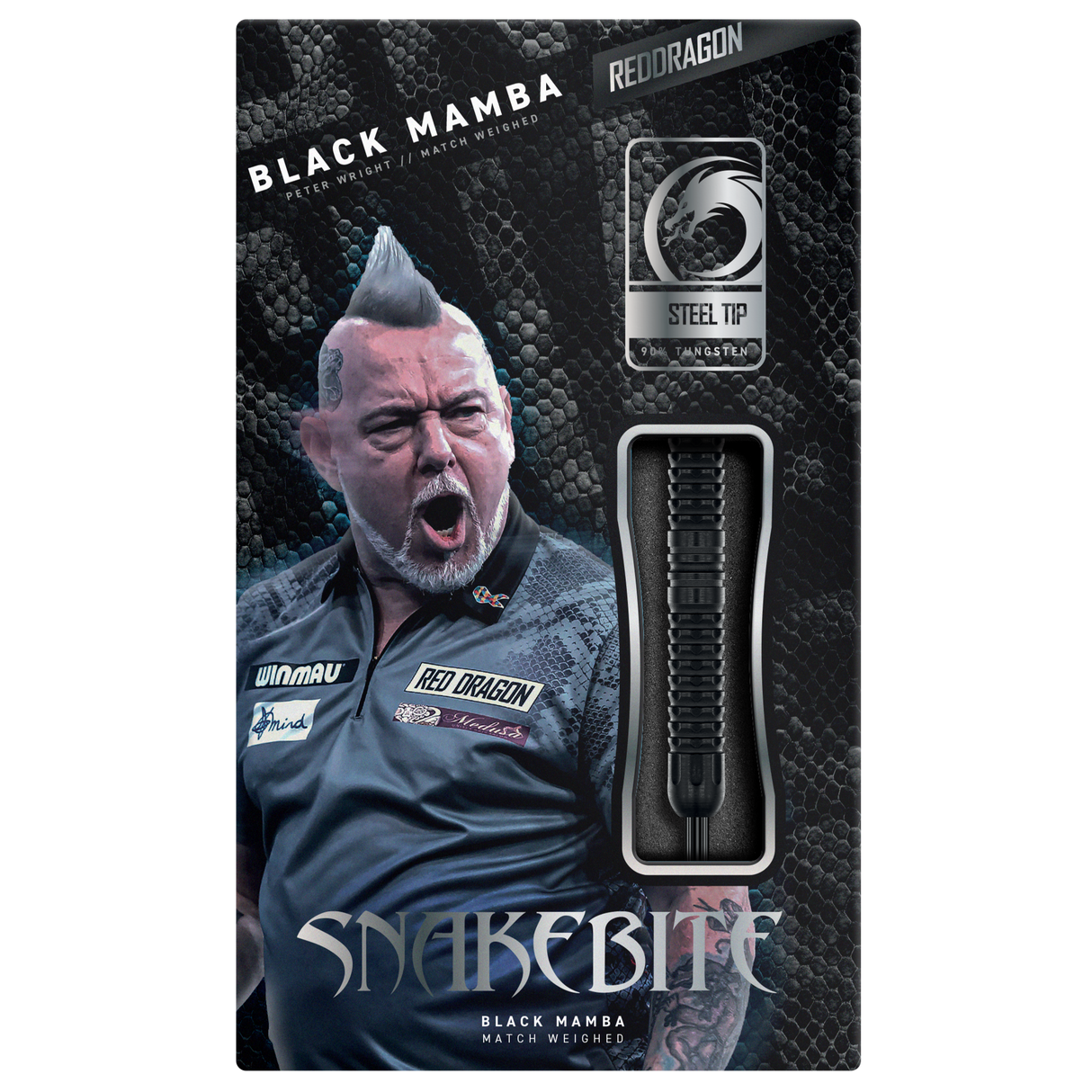 Red Dragon - Peter Wright Black Mamba - 90% Tungsten Darts