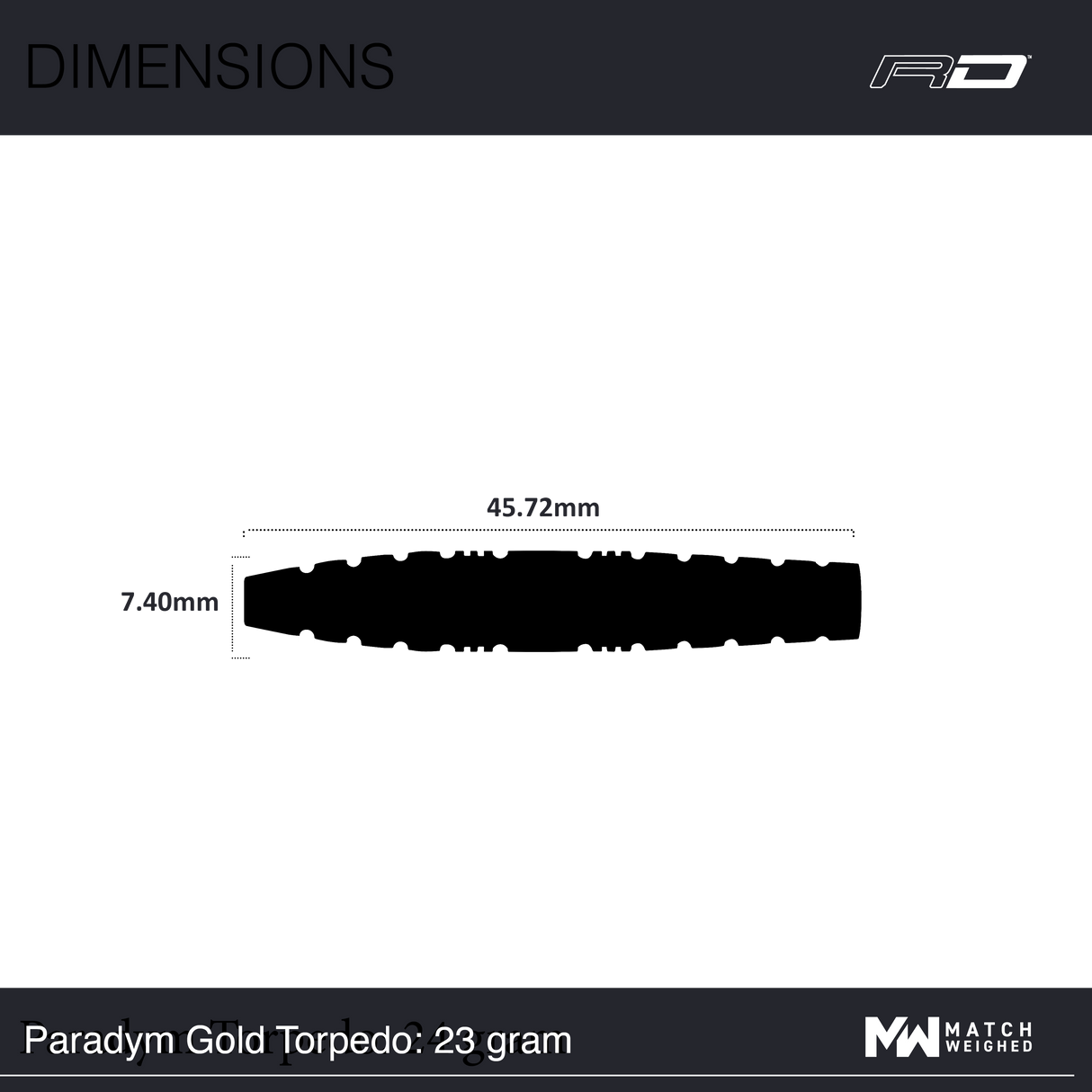 Red Dragon - Paradym Gold Torpedo - 90% Tungsten Darts