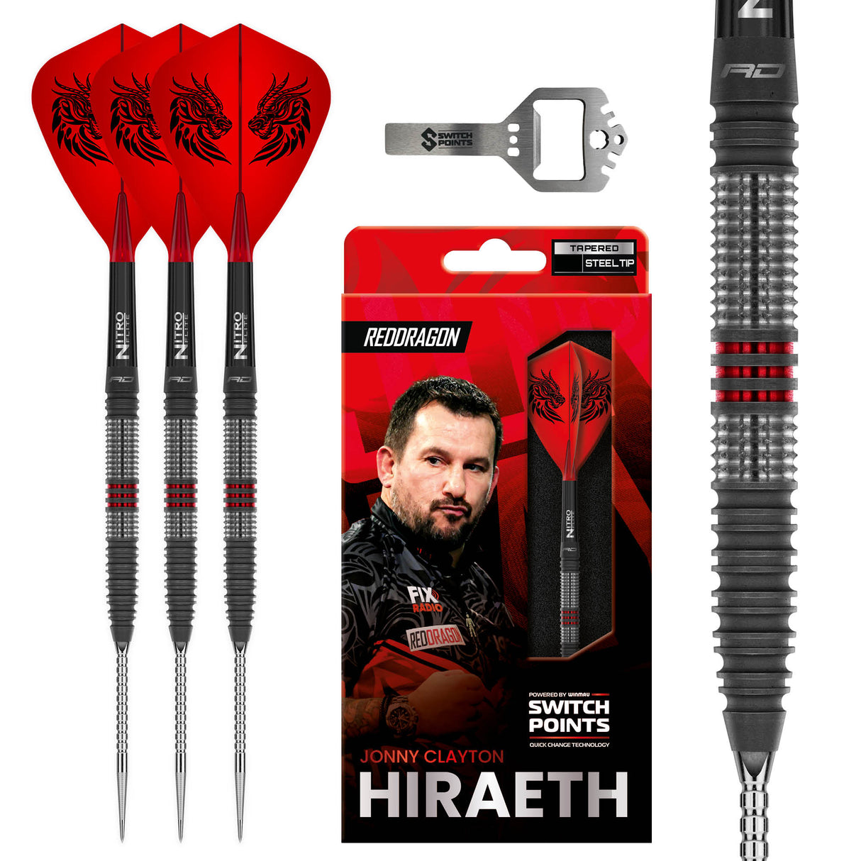 Red Dragon - Jonny Clayton Hiraeth - 90% Tungsten Darts (SP)