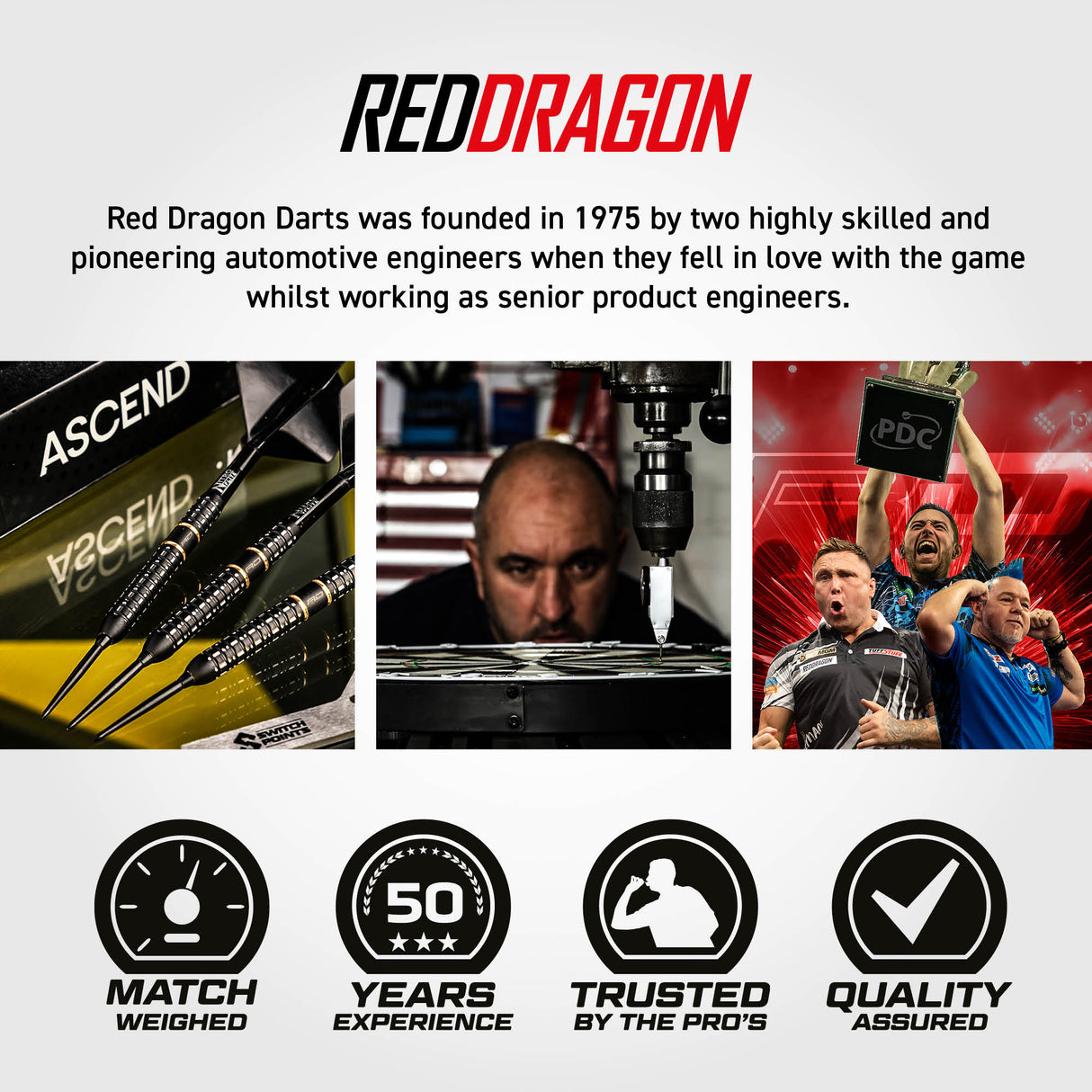 Red Dragon - Ascend Parallel - 90% Tungsten Darts (SP)