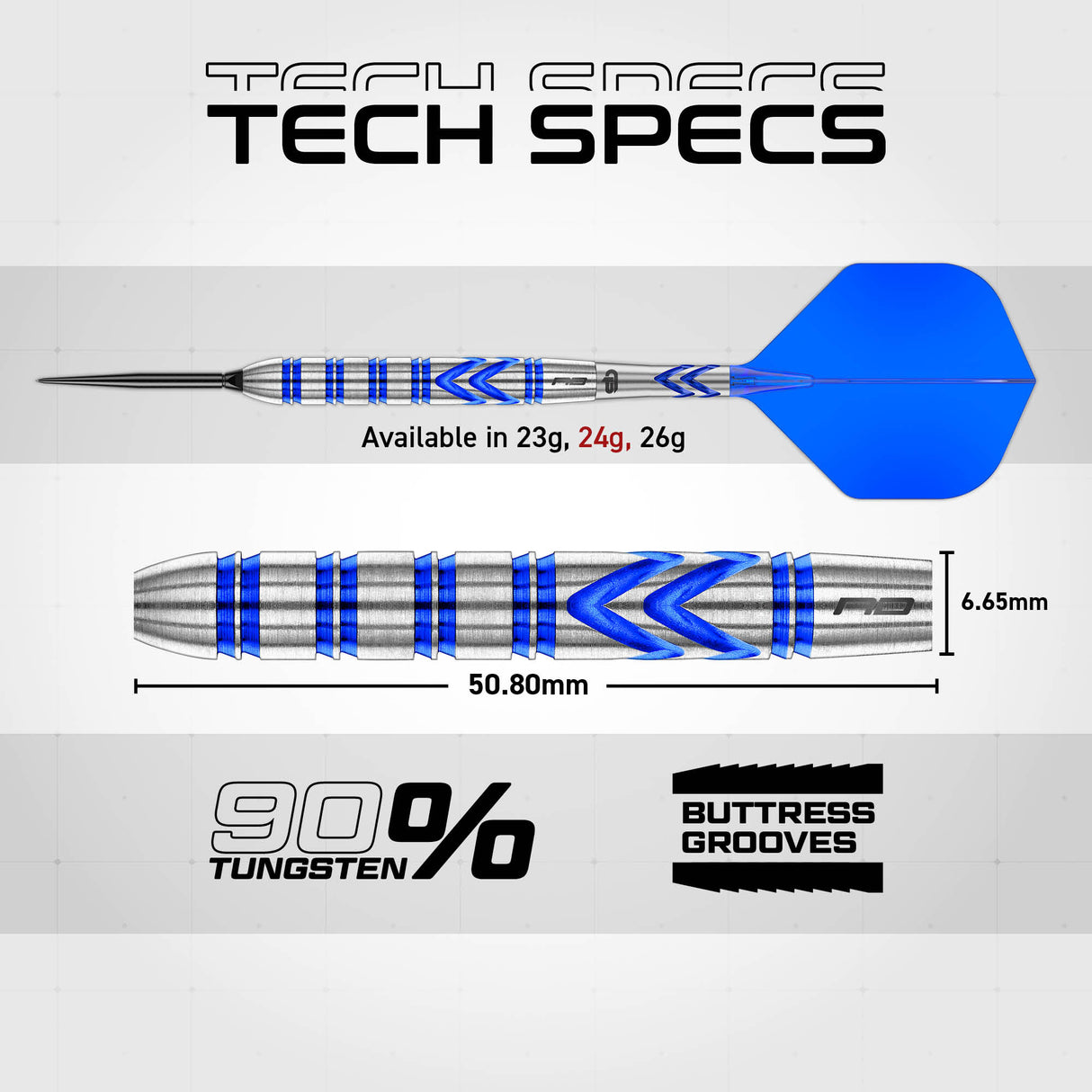 Red Dragon - Gerwyn Price Blue Original - 90% Tungsten Darts (SP)
