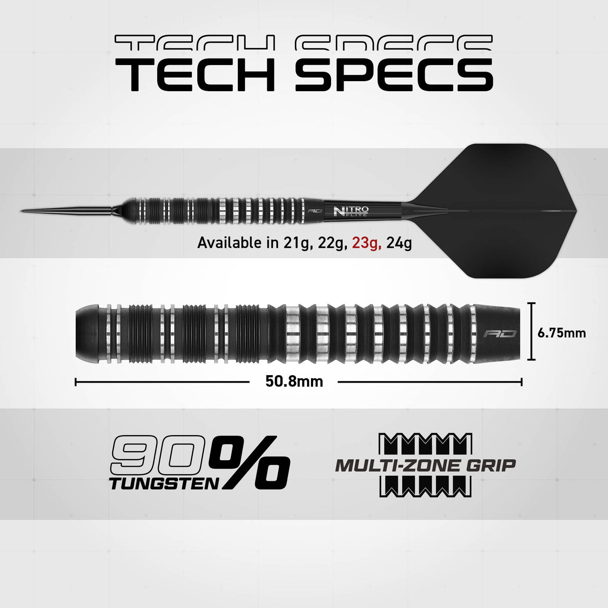 Red Dragon - Sable 01 Parallel - 90% Tungsten Darts (SP)