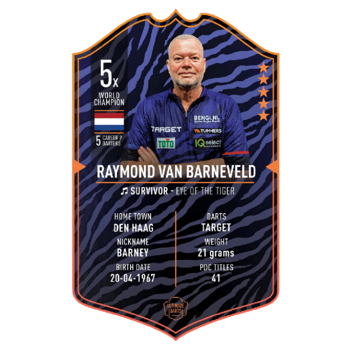 Ultimate Darts - Raymond Van Barneveld 2025 Card