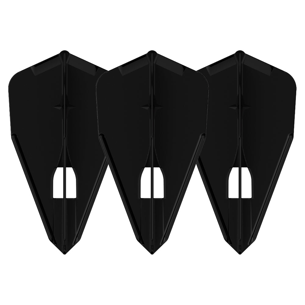 L-Style L8 Pro Bullet Flights - Black, set of three