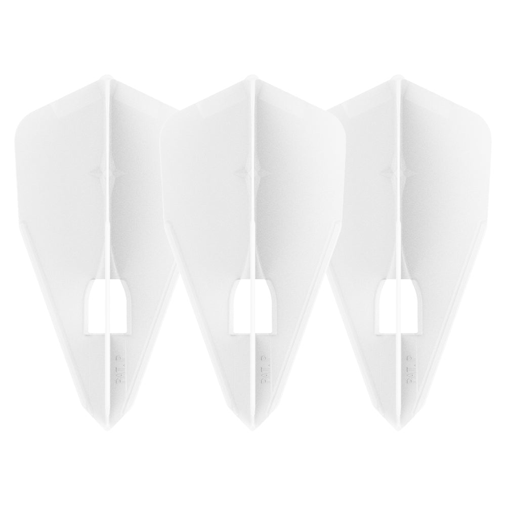 L-Style L8 Pro Bullet Flights - White, set of three