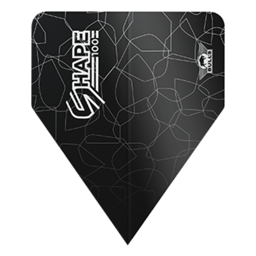 Bull's NL Shape 100 Black Delta Flights - 100 micron