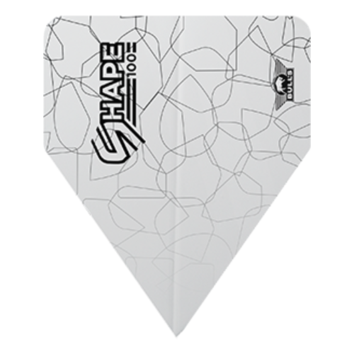 Bull's NL Shape 100 White Delta Flights - 100 micron