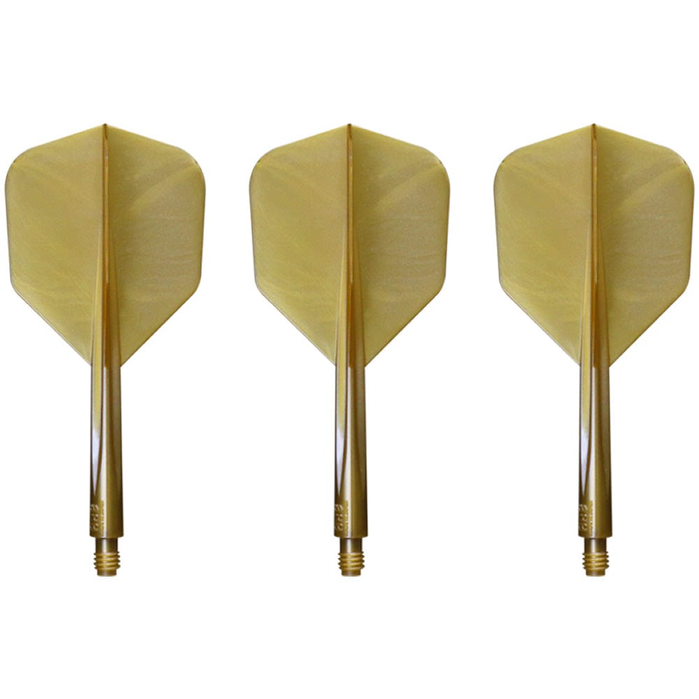Condor Axe Metallic Integrated Flight & Shaft No.6 - gold, set of three