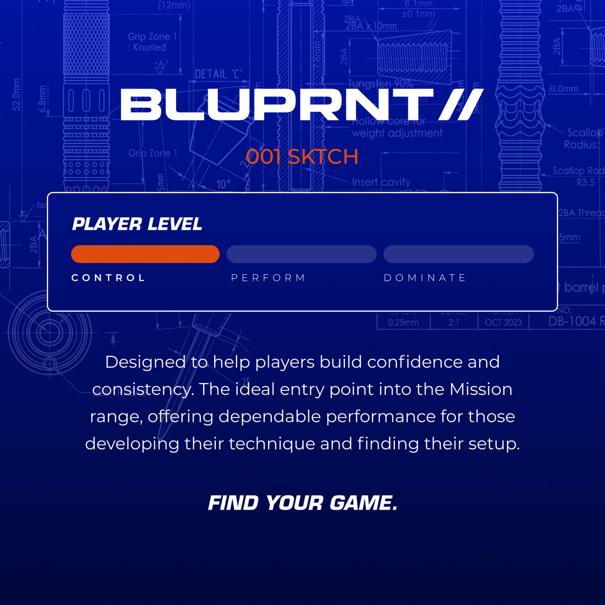Mission BLUPRNT SKTCH 90% tungsten darts - BLUPRNT range banner