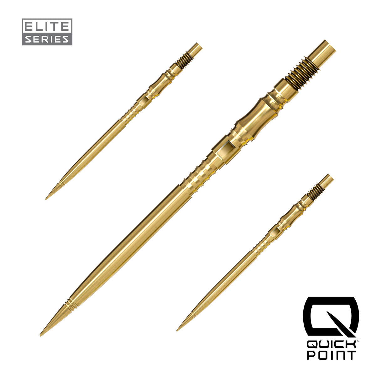 Harrows Axis Elite Series Quick Points in gold, 40mm, set of three