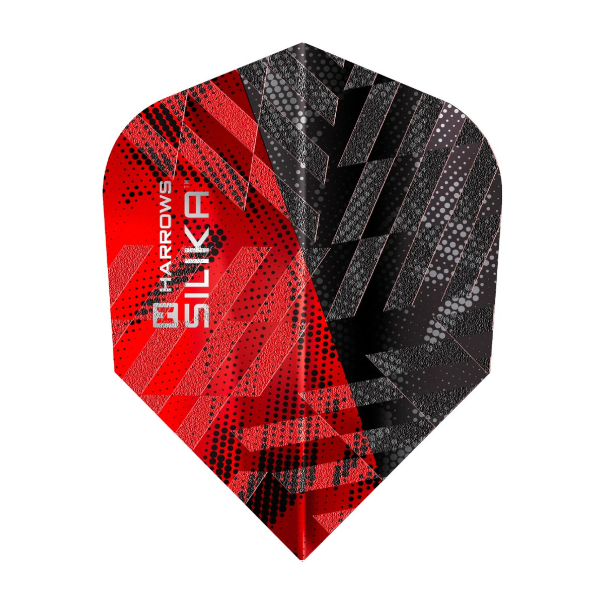 Harrows Silika Core 90 Red No.2 dart flight on a white background