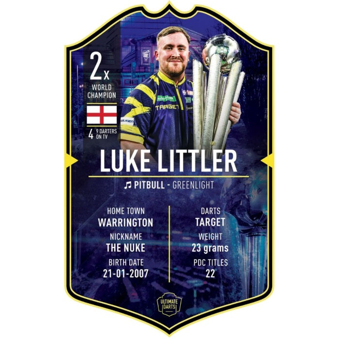 Ultimate Darts Luke Littler 2026 2x World Champion Card - 37 x 25 cm collectible
