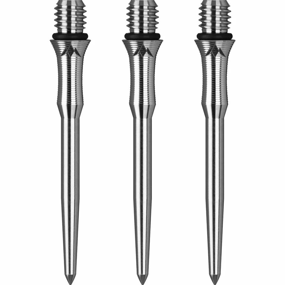 Three titanium dart conversion points with precision grip and O-ring, full product view on white background