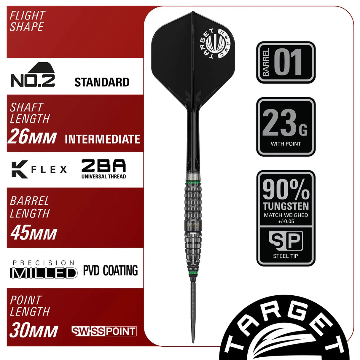 Target Japan - Akito Yamagata Scream G2 - 90% Tungsten Darts (SP)