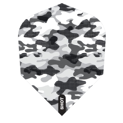 Shot Arctic Camo White No.6 flights – standard flight design