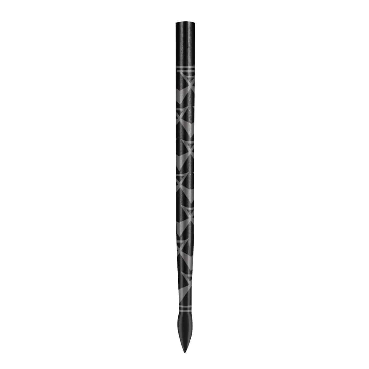 Full view steel dart tip with engraved geometric pattern, isolated on white background for dartboard accessory buyers