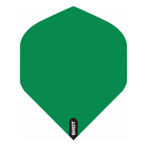 Shot Green No.2 standard dart flights, set of 3, 100 micron