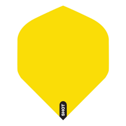 Shot Yellow No.2 standard dart flights, set of 3, 100 micron