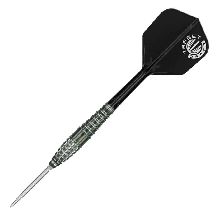 Akito Yamagata Scream G1 tungsten steel tip dart full view with knurled grip and black flight on white background