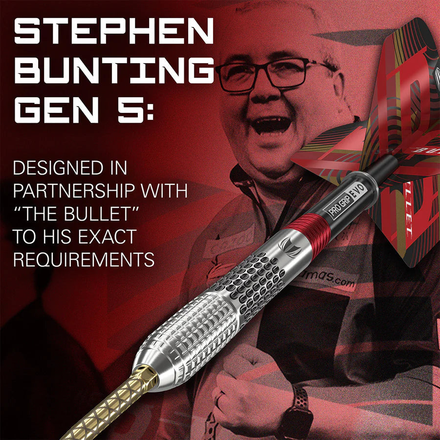 Close-up angled shot of tungsten dart highlighting precision barrel grip, red accent rings, and detailed flight, ideal for dart players