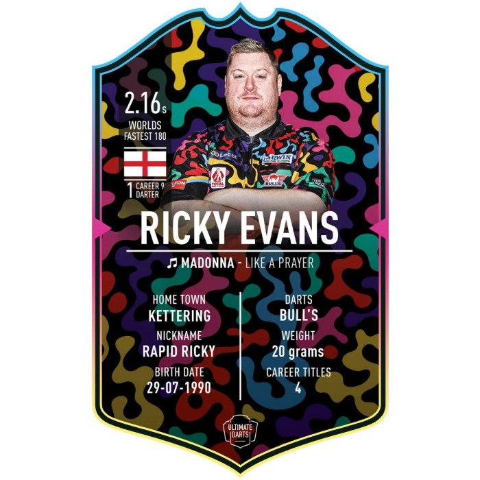 Ultimate Darts - Ricky Evans Card