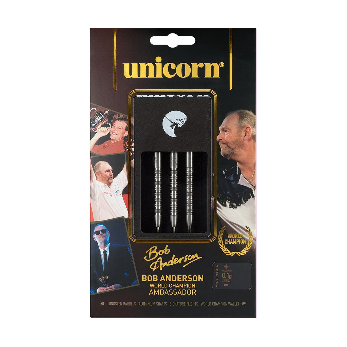 Unicorn Bob Anderson World Champion retail packaging with Icon case