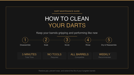How to clean your darts - step by step maintenance guide