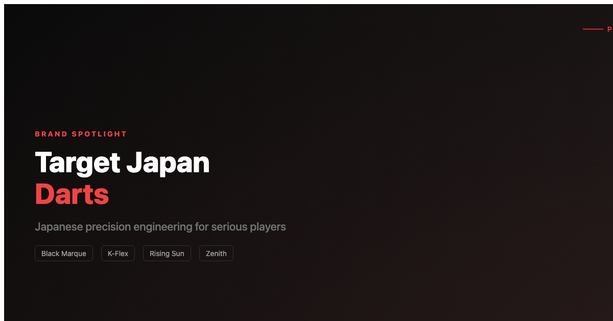 Target Japan Darts: Premium Japanese Engineering for Serious Players