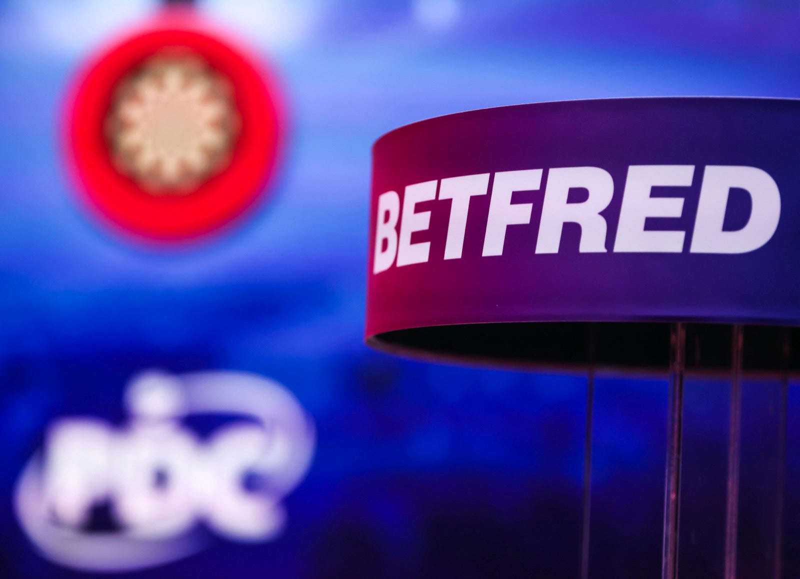 The Betfred World Matchplay stage at the Winter Gardens in Blackpool 2026