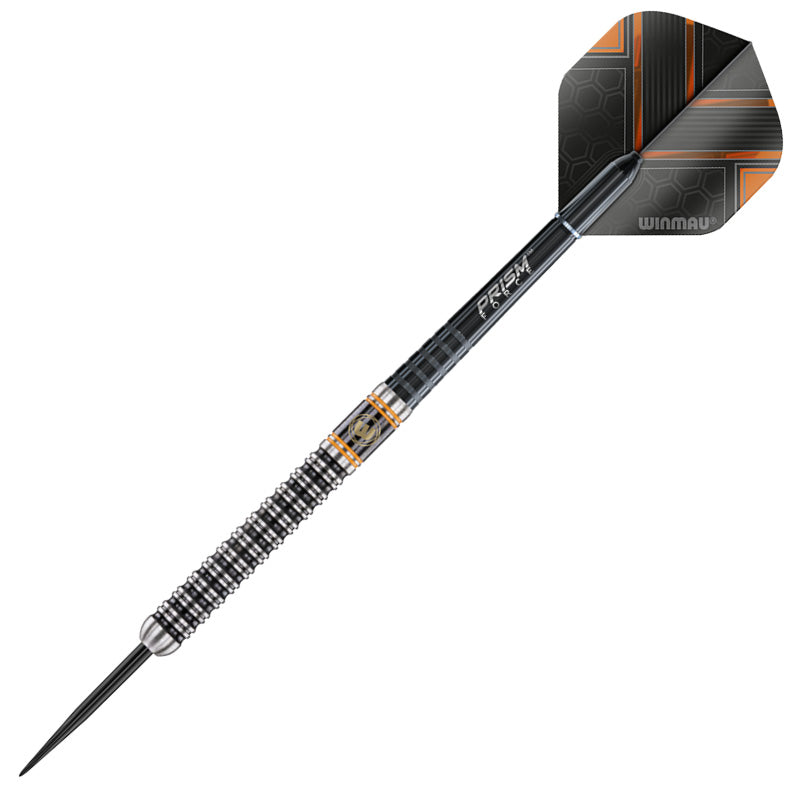 Winmau Danny Noppert barrel close-up showing the ring grip configuration