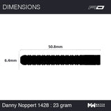 Winmau Danny Noppert 23g barrel dimensions diagram
